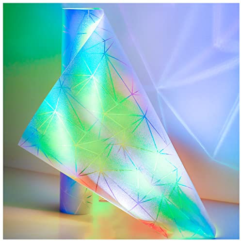 Coavas Sichtschutz-Fensterfolie, Milchglasfolie, Sonne, UV-Blockierung, Badezimmer, Glastür-Aufkleber, nicht klebend, blickdicht, Vinyl, selbststatisch, dekorative Abdeckung (Regenbogen, 80 x 190 cm)