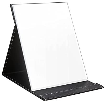 Miroir de maquillage portable pliable avec support pour voyage