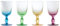 Anton Studio Designs Swirl Handmade Wine Glasses Perfect for Red Wine, White Wine, Water, or Beverages - 450 ml - Multi-Coloured - Set of 4 Elegant Wine Glasses