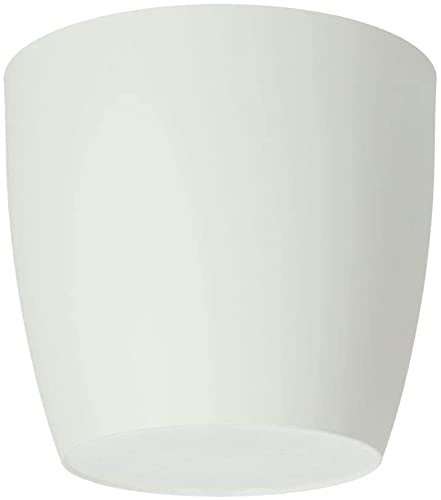 Waste Paper Basket Dust Bin Round Plastic Small Modern Style Home Office 6 colorus (White Matt, 25 cm)
