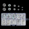 Gocelyn Clear Crystal Glass Facettierte Perlen von AB Farbe, Rondelle Assorted Supplies Spacer Lose Perlen für Schmuckherstellung Erkenntnisse Armbänder Anhänger (2 mm, 4 mm, 6 mm, 8 mm, 10 mm)
