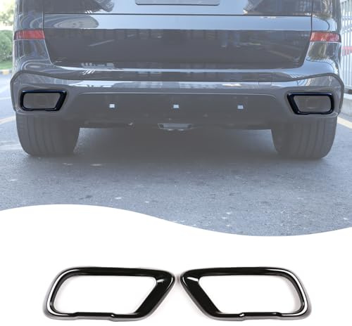 Auto Außen Auspuffrohr Schalldämpfer Abdeckung Hintere Stoßstange Zylinder Auspuffrohr Dekorieren Abdeckung für X5 G05 X7 G07 2019-2021 M Sport Version Autozubehör