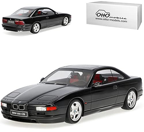 alles-meine.de GmbH B*M*W 8er 850 CSI E31 Schwarz Coupe 1989-1999 Nr 904 1/18 Otto Modell Auto mit individiuellem Wunschkennzeichen