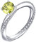 YL Damen Ring 925 Sterling Silber mit August Geburtsstein Peridot Zirkonia Ring Verlobungsring Ehering für Braut(Größe 54）