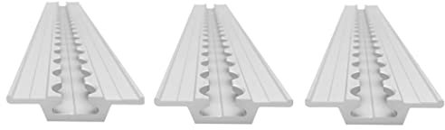 lasiprofi Airlineschiene Flügel Oben: 60 x 11 mm, 2.000 mm, 1 STK | Zurrschiene | 200 cm | kompatibel mit Fittingen | Silber eloxiert | für Transporter, Wohnwagen, Sprinter UVM. | Aluminium | 2 m