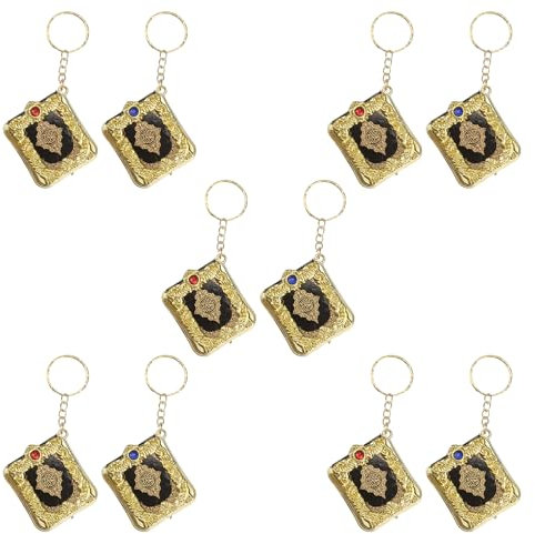Garneck 20 PièCes Porte-CléS Coran Cadeau Musulman DéCoration à Suspendre Pour RéTroviseur De Voiture Mini Porte-CléS Coranmini Livre Islamique Porte- CléS Musulman Porte- CléS Coran