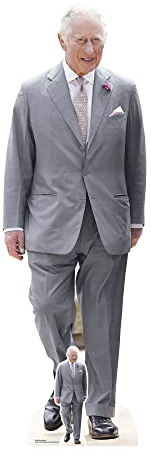 STAR CUTOUTS SC4223 King Charles Lifesize Cardboard Cutout With Mini British Royal Family
