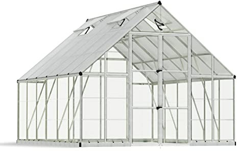 Canopia by Palram Serre de Jardin Balance 11.1m² (Argent) Cadre en Aluminium, Panneaux en Polycarbonate, Résistant aux UV