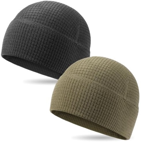 Outdoor Shaping Herren Laufmütze Damen Mütze Unisex Sportmütze Cap Fleece Funktionsmütze Thermo Unterziehmütze Beanie Helmfutter Wintermütze 2er Set Warm Weich Atmungsaktiv für Outdoor