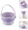Tapis De Nettoyage Pour Pinceaux De Maquillage,Support 3 en 1 en Silicone Pour Pinceaux De Maquillage,Outil De Nettoyage Portable et Pliable Pour Les Pinceaux De Maquillage(violet)