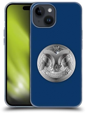 Head Case Designs Offizielle WWE Smackdown Tag Team Champion Weltmeistertitel Soft Gel Handyhülle Hülle kompatibel mit Apple iPhone 15
