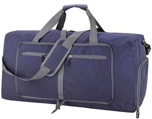 ehsbuy 60L Reisetasche Groß Faltbare Sporttasche Herren Damen mit Schuhfach Taschen Wasserdicht Saunatasche Travel Bag für Sports Urlaub Gym Übernachtung