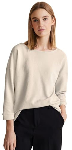 Street One Damen T-Shirt 3/4 Arm, Lucid White, 38