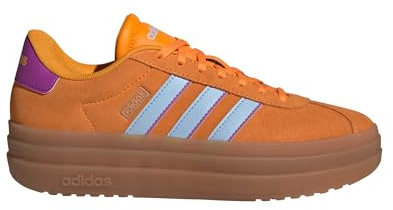 adidas Women's VL Court Bold Sneaker, Crew Orange/Blue/Purple Burst, 6.5 UK