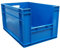 Industrial Plastic Storage Boxes, Stackable Heavy Duty Crate, Container Crates for Warehouse, Garage (BLUE, 63 lt - 60 x 40 x 34 cm)