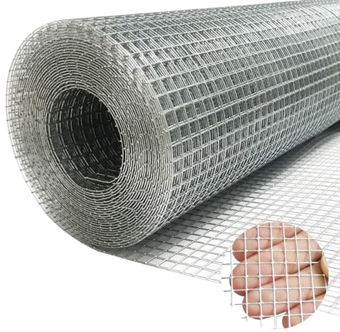 Loveerct GARDEN & HOME - Tela de hardware de 1/4 pulgadas, 16 pulgadas x 20 pies, calibre 23, galvanizado en caliente después de soldar, rollo de malla cuadrada de alambre de pollo, valla de conejo,