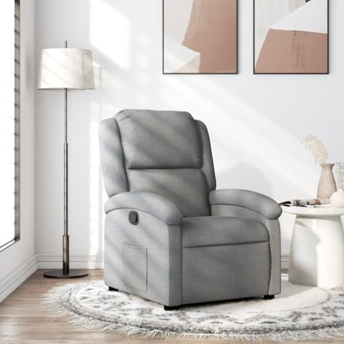 LAPOOH Relaxsessel Hellgrau Stoff, Relaxsessel, Fernsehsessel, Kinosessel, Gaming Couch - 371751
