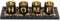 Tea Light Candle Holder Set with 4 Glass Cups, Wooden Tray and Decorative Pebbles, Tealight Holders for Weddings, Party and Home Decor