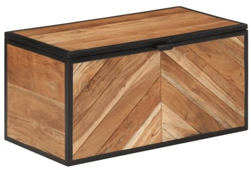 vidaXL Truhe 60x30x30 cm Massivholz Akazie und Eisen