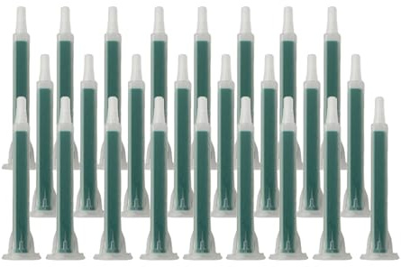 Yosugar 25Pcs Miscela Ugelli,ugello per applicatore di adesivo epossidico per miscelazione, Statico Bocca di Miscelazione 16 Ugelli Tubo 83cm Tubo di Miscelazione(Rapporto 1: 1/1: 2)