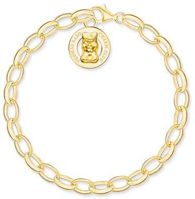 THOMAS SABO Charm-Armband mit Goldbären Logo-Ring vergoldet