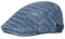 Béret de paille Newsboy pour homme et femme – Chapeau de plage d'été en maille lierre casquette plate unie unie réglable chapeau de paille de conduite, bleu marine, taille unique