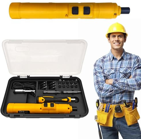 Juego de destornilladores, destornilladores inalámbricos, destornilladores inalámbricos con batería, destornillador portátil que funciona con pilas, herramienta de reparación eléctrica, destornillador