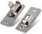 90 Degree Right Angle Door Lock, Small Gate Bolt Sliding Door Lock, Rotate Bolt Gate Latch Stainless Steel, Brushed Safety Cabinet Slide Lock Latch for Garden, Bathroom, Cabinet, Window