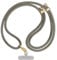 CASETiFY 8mm Rope Cross-body Strap with Card - Charcoal (Gold)