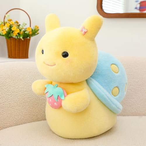 champracer Plüschtier Schnecken Kuscheltiere, Niedlich Schnecke Stofftier Spielzeug Weiche Flauschige Dekokissen Spielzeug Geschenk für Freund Freundin Kinder zum Verschenken (35 cm,blau)