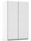 Rauch Möbel Oxford, Schiebetürenschrank, Kleiderschrank, Schrank, Garderobe, 2-türig, Zubehör Classic, 4 Einlegeböden, Farbe Weiß, Griffleisten Alufarben, 131x210x59cm