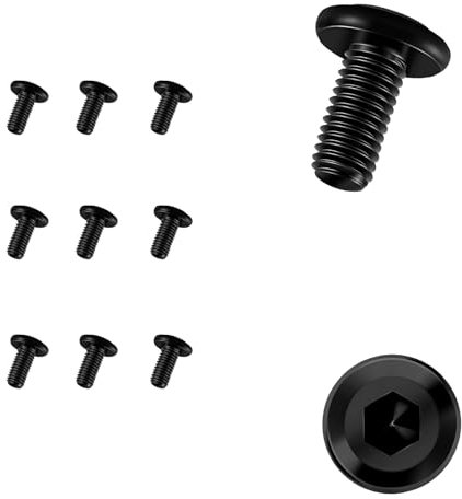 10 Pezzi Viti M5 x 12,Viti m5,Bulloni,Vite,Acciaio Inossidabile A2 V2A,Esagono Incassato,Completamente Filettato,Nero(M5 x 12)