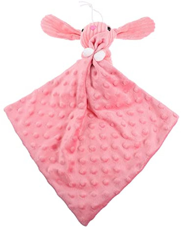 RORPOIR Schmusetuch Und Kuscheldecke Mit Punkten Für Kleinkinder Plüschige Beruhigungsdecke Aus Weichem Material Taktiles Speicheltuch Für Babys Zum Einschlafen Und Trösten