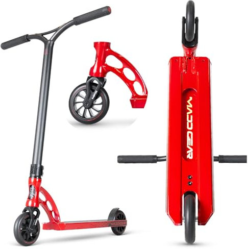 Madd Gear Origin Pro Stunt Scooter für Jugendliche und Kinder - Leichtes Aluminium Deck - Aluminium Lenker - Trick Scooter für alle Könnerstufen (Origin 450, Blood Red)