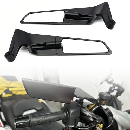 Universell verstellbare Motorrad-Lenkerrückspiegel, Motorrad-Seitenspiegel, Stealth Wind-Seitenspiegel für Z650 Z900 Z1000 Duke 390 790 1290 MT07 MT09