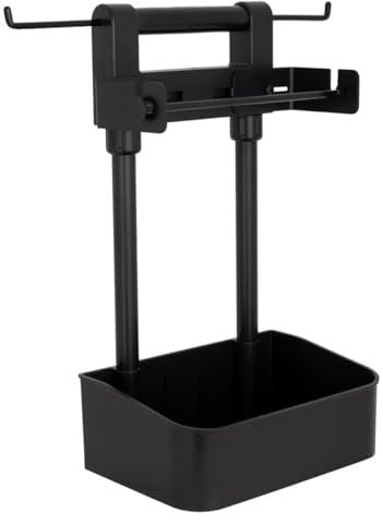 Haushalt International Grill Butler, mit Haken für Grillhelfer und Küchenrolle. schwarz, Organizer für Grill und Outdoorküche