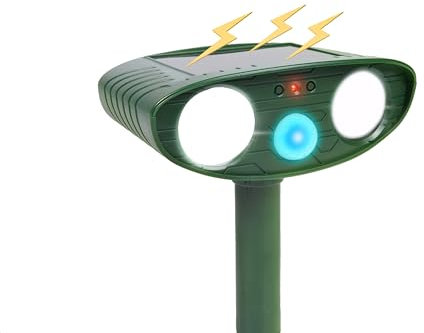 Luthando Katzenschreck Ultraschall, Katzenschreck für Garten, Solar Tiervertreiber Katzenabwehr, Wasserdicht Draußen Marderschreck für Katzen, Waschbären, Hunde, Vögel, Schädlinge