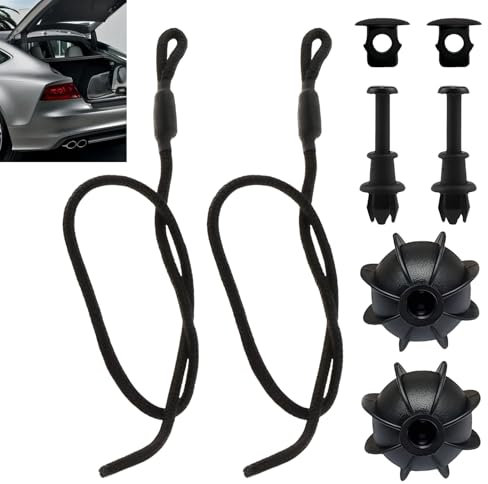2 Stück Auto Kofferraum Hutablage Halteband für VW Golf 6 5 4, MK6, MK5, GTI R20, Hutablage Heckablage Strap Ersatz Auto Universal Haltebänder Kofferraumabdeckung Band Halterung - 50cm Kabellänge