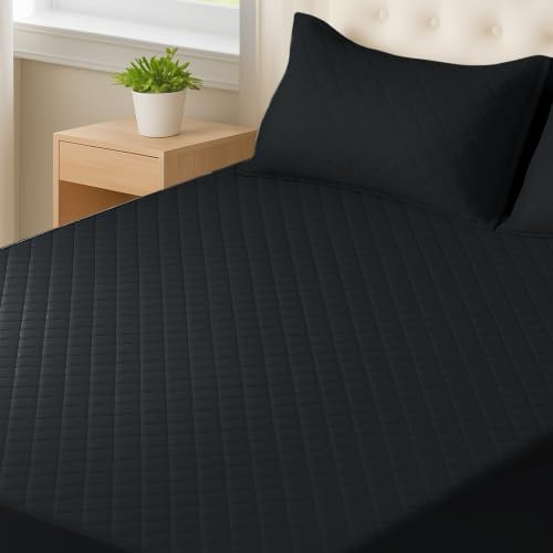 CYCMACO Matratzenschutz Wasserdicht 90x200cm, Atmungsaktive Nässeschutz Matratzenbezug Geräuschlos, Anti-Allergie Und Anti Milben, Hochwertige, rutschfest, Tiefe Tasche, Waschbar, Schwarz
