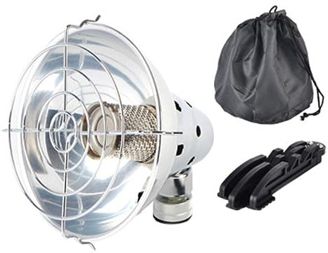 BESTYASH Electric Patio Heater Outdoor Portable Camping Bbq Battery-powered Iron Space Heater Mesh Protection Stainless Steel Compact Easy to Carry Safe