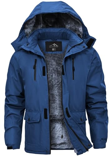 Tansozer Herren Wasserabweisende Gefütterte Winterjacke