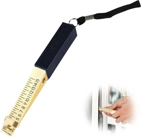 1-15mm Fire Door Gap Gauge Checker Tool, Door Gap Measuring Tool, Wedge Shaped Vernier DoorGap Measuring Tool for House Engineering Inspection Flatness