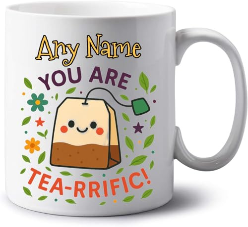 Personalised Jumbo 20oz Mug Extra Large Custom Cup for Men Women Mum Auntie Colleague Appreciation Tea Lover Gifts - You are Tea-Rrific