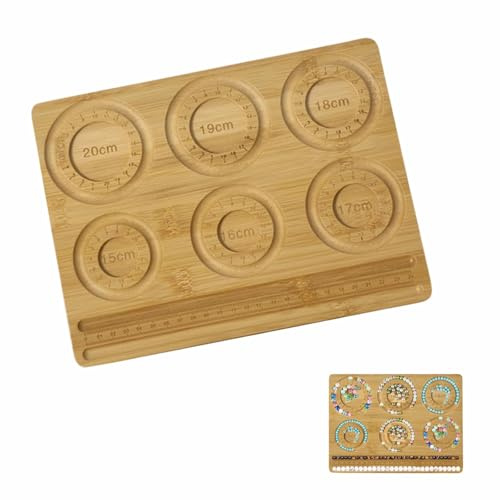 Heting-YQ Perlen Tablett Aus Holz 26,3x20cm Holzperlen Brett Perlentablett | Für Armbänder Für Halskette Perlen Armbandherstellung