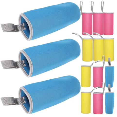 Alipis Lot de 15 Manchons Isothermes pour Bouteilles de 550 ML en Néoprène, Housses de Protection Résistantes la Chaleur Chocs, Multicolores, pour Randonnée et Activités Plein Air