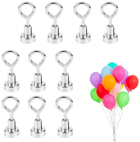 THXFUNAREA 10 Pezzi per Palloncini Supporto per Palloncini Peso per Palloncini a Elio Peso per Palloncini magnetici Pesi per Palloncini riutilizzabili per Feste Matrimoni Compleanni Natale