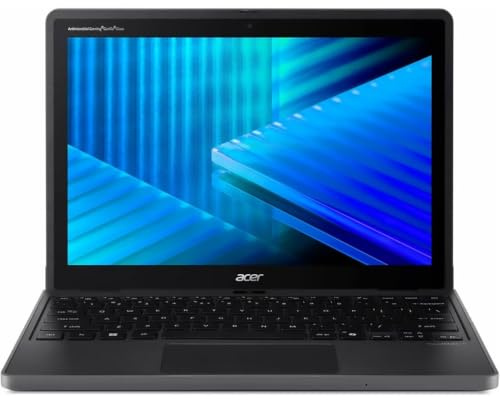 Acer TravelMate B3 Spin 12 TMB312RN-31-C86V 2 WUXGA -in-1 Touchscreen Laptop con Stylus, Intel N150 0.8GHz, 4GB RAM, 128GB eMMC, Windows 11 Pro, Nero
