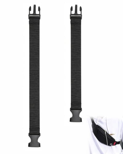 YIPFEN Gurtverlängerung 2 Stück Set Lang & Kurz Universelle Gürtelverlängerung 3,8 cm Breite mit Klickverschluss Für Bauchtasche & Hüfttasche Sichere Befestigung & Komfortabler Sitz