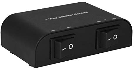 Xtrempro 61049 2 or 4 Way Speaker Switch, 1 in 2 Out or 1 in 4 Out Way Pair Stereo Speaker Selector W/Screw Type Connections Metal Non-Slip Box - Black (1 x 2 Way)