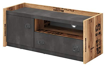 Furniture24 Tv Schrank Fargo FG10 Lowboard Unterschrank mit Schublade und Tür